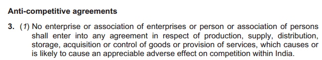 Competition Act 2002 Section 3
